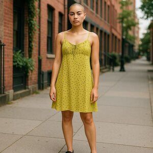 LUSH Women Mini Celery Mocha Dress MEDIUM